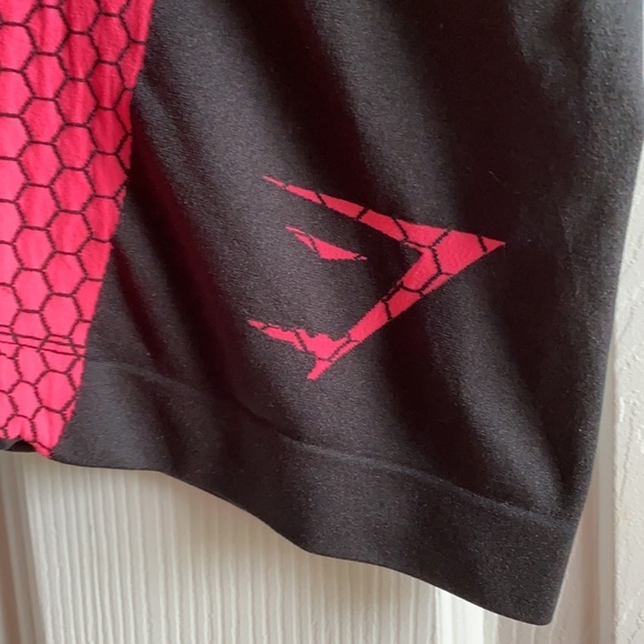 Gymshark Cerise Hex Pink and Black Tank Top - Picture 4 of 5